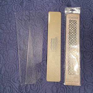 Tim Holtz Alterations Washer Border and Spring Greenery with clear plates sizzix